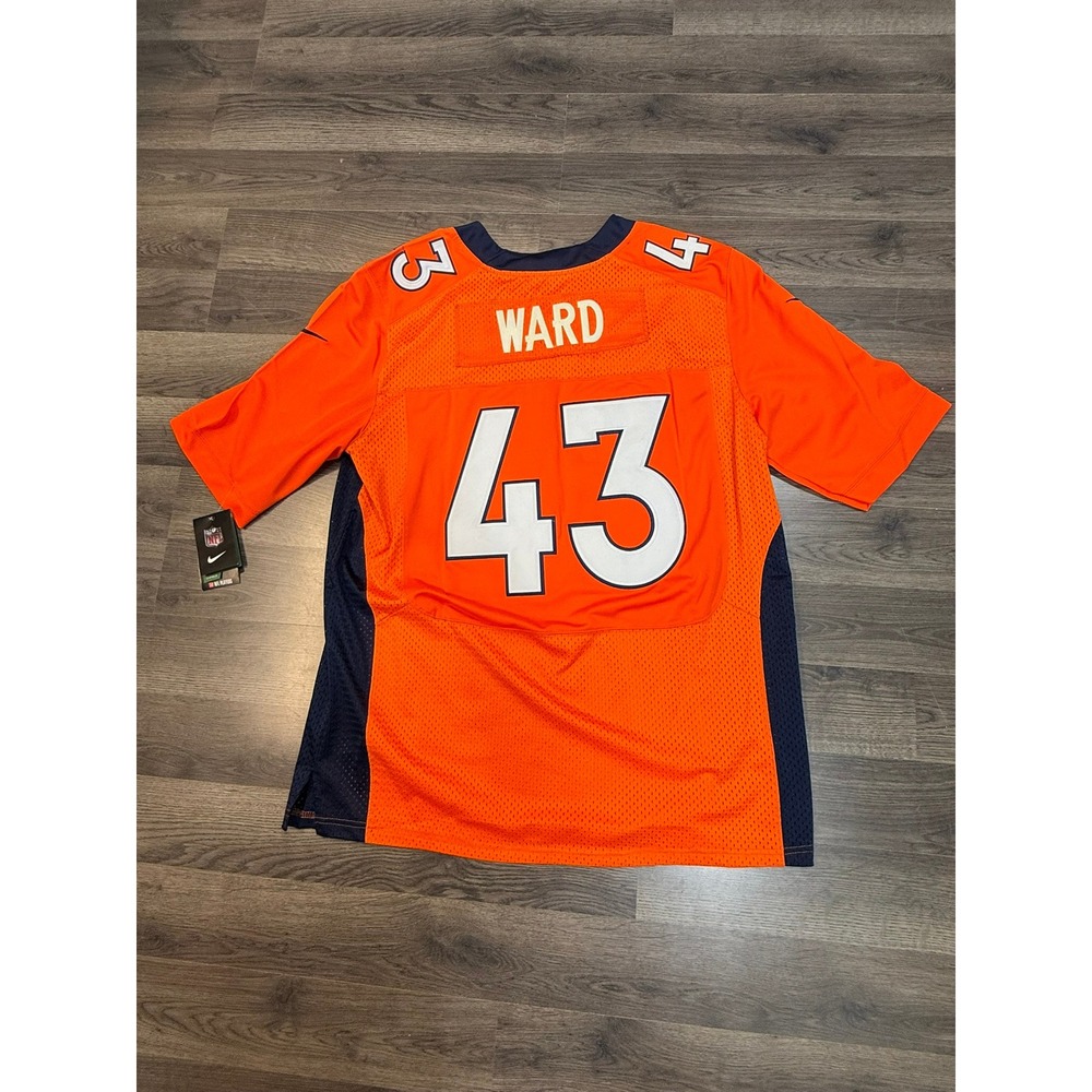 Nike Denver Broncos Ward 43 NFL Jersey Orange Navy Blue Size 48 New